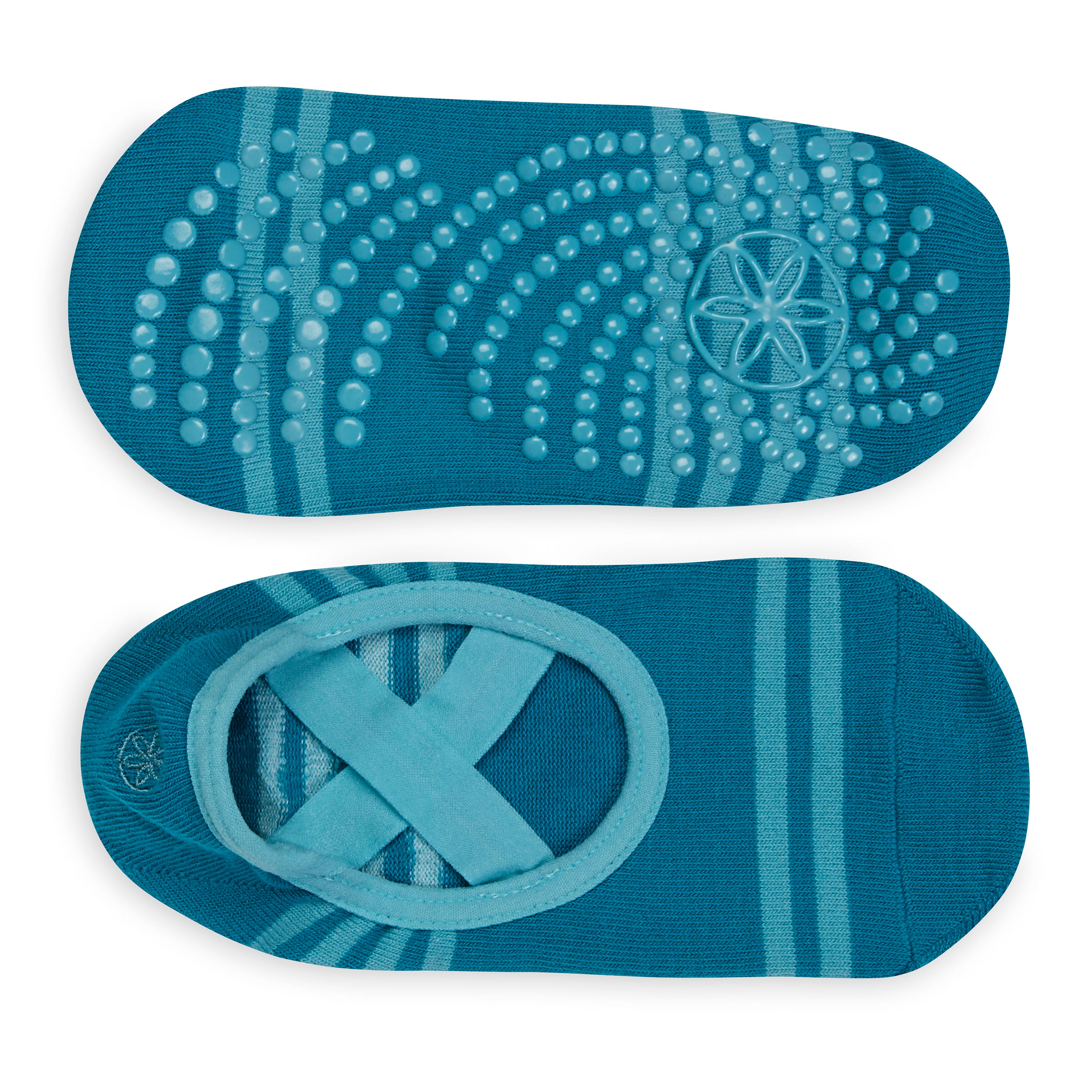 Gaiam Grippy Yoga-Barre Socks - 2 Pack Frost top and bottom